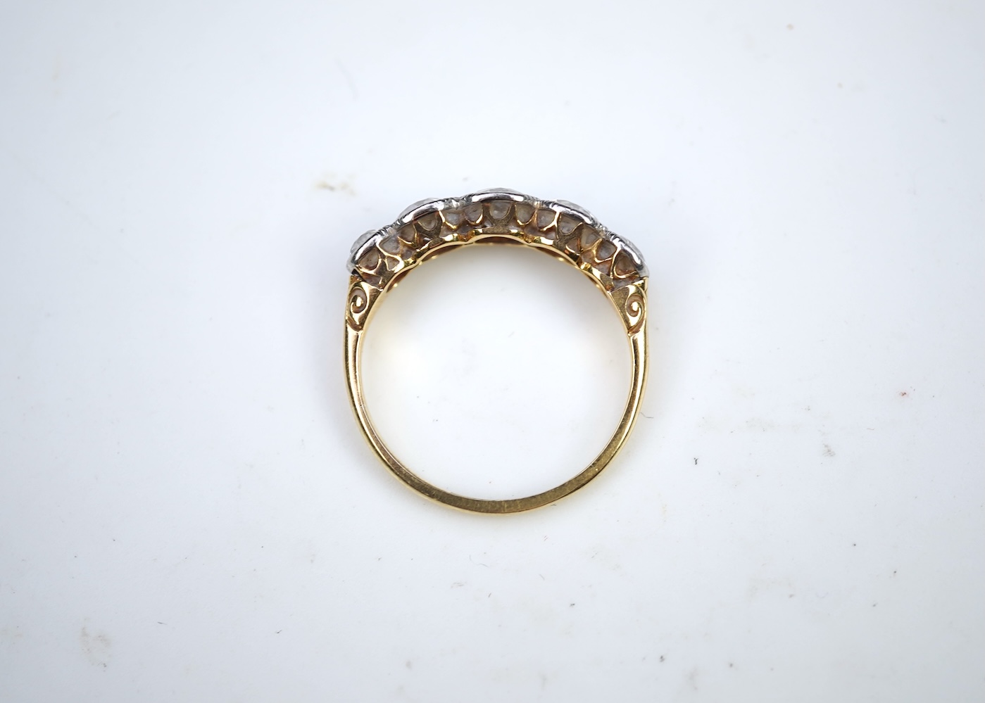 A diamond five-stone ring, early 20th century